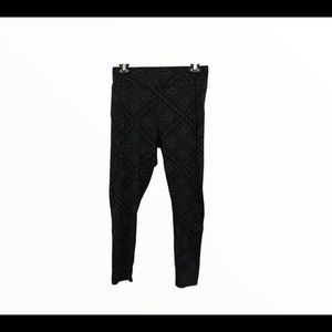 Victoria's Secret PINK SPORT Black Paisley Active Workout Yoga Pants Leggings L